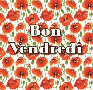 Gif animé Bon vendredi coquelicots